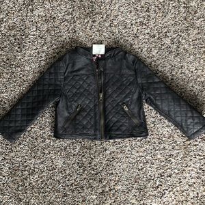 Toddler faux leather jacket